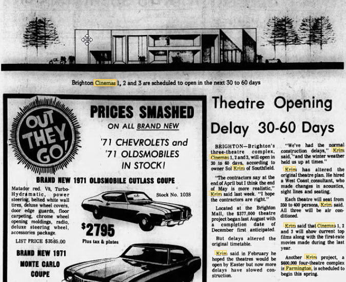 Brighton Cinemas 9 - March 29 1972 (newer photo)